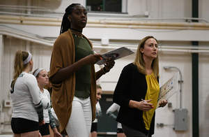 In her first season as an assistant coach, Christina Oyawale helped the Golden Knights reach the Elite Eight of the NCAA Division III Tournament.