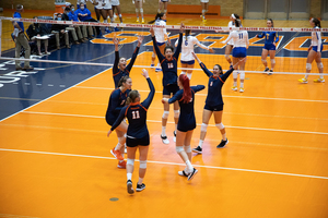 Contributions from rotational players helped power Syracuse past Pitt in straight-sets to complete a series sweep. 