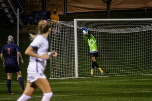 Lysianne Proulx didn't allow a goal in the second half en route to a 14-save performance.