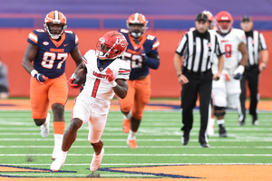 Shedro Louis rushed for 170 yards on 10 attempts, while scoring two touchdowns for Liberty in its win against Syracuse.