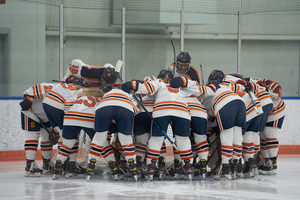 Syracuse wins in offensive onslaught starting in second period over RIT 7-0.
