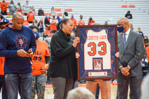 Felisha Legette-Jack's No. 33 became the first female athlete's number to get retired at Syracuse.