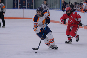 Victoria Klimek scored a hat trick and recorded an assist in Syracuse's win over Penn State.