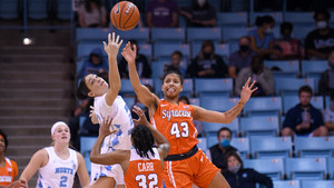 North Carolina recorded 37 defensive rebounds, which matched Syracuse’s total boards.