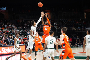 Syracuse finished with a season-high eight blocks against Miami. 