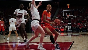 Syracuse was unable to capitalize on its offensive success, allowing 84 points against Louisville. 