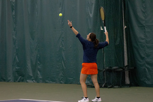 Ines Fonte didn't drop a single game in the second set of her singles win over Clemson's Ali DeSpain.