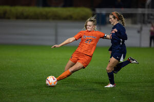 An injury-plagued Syracuse team held Virginia scoreless through 39 minutes before its lack of depth gave way in an eventual 4-0 loss.